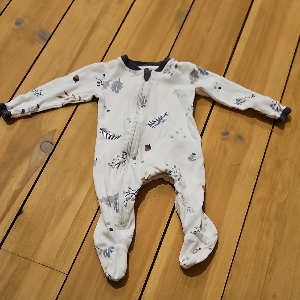 Cozy White and Gray Kids One Piece